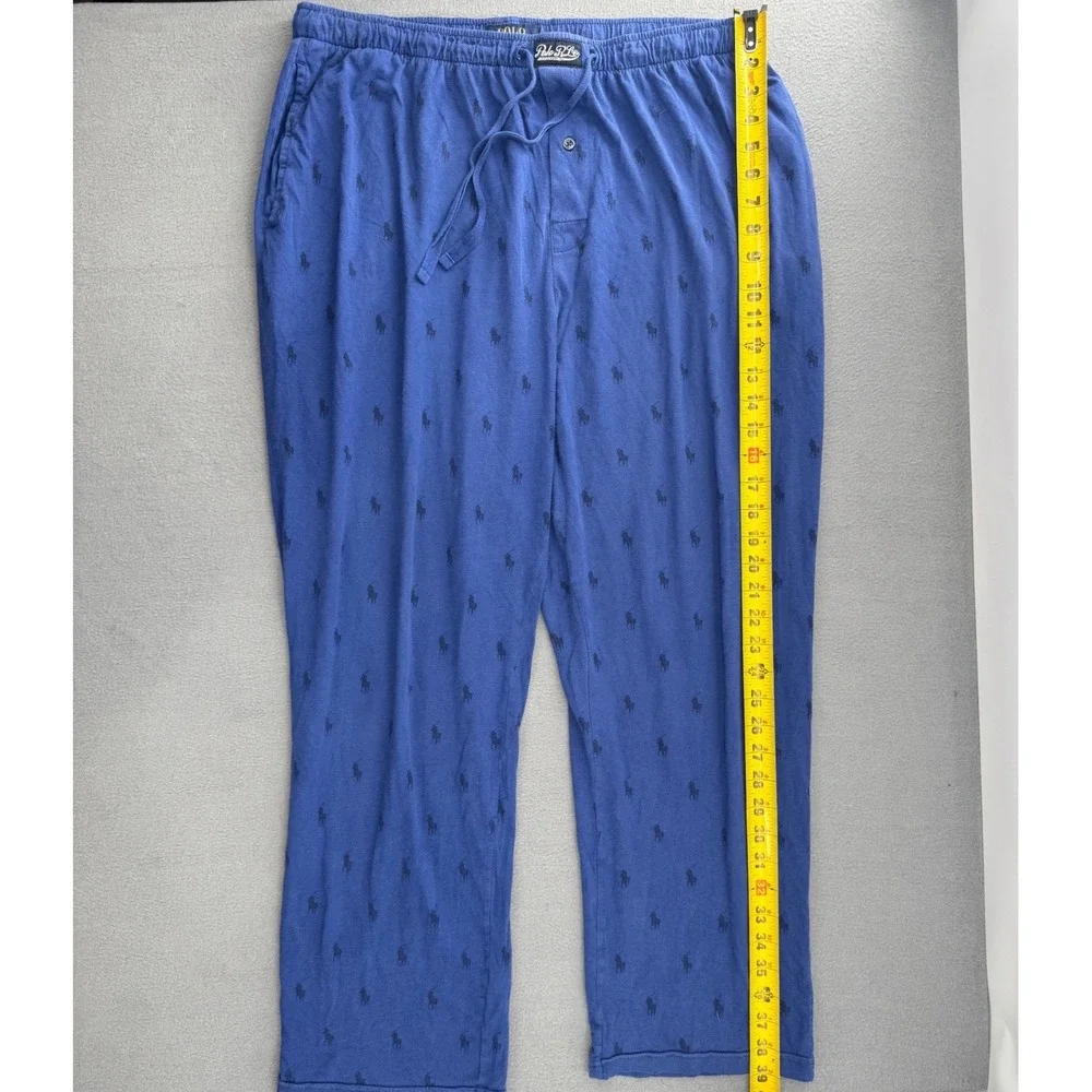 Polo Ralph Lauren Pajama Pant XL Blue All Over Pony Logo Sleepwear Loungewear